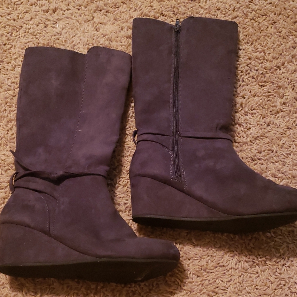 kid high boot wedges sz4